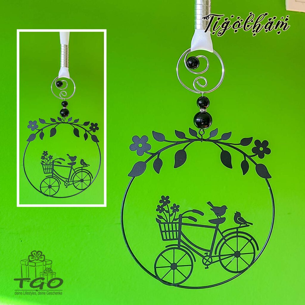 Fensterdeko Fahrrad schwarz – Tigolham